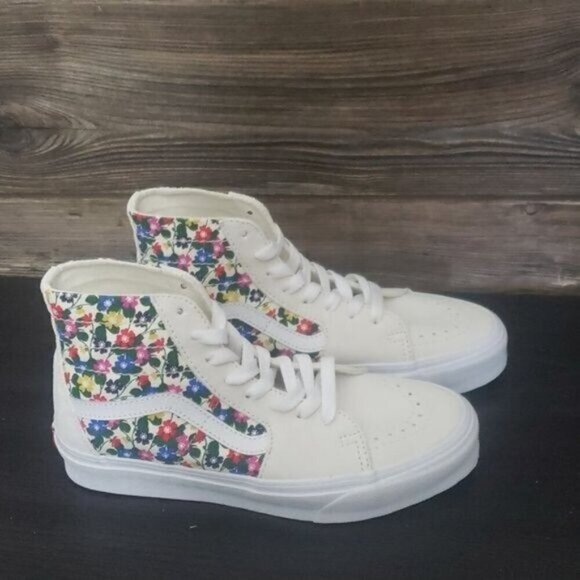 New Vans Sk8 Hi Tapered Womens White Sneakers Size 9.5 High Tops Bloomcore - Picture 4 of 9